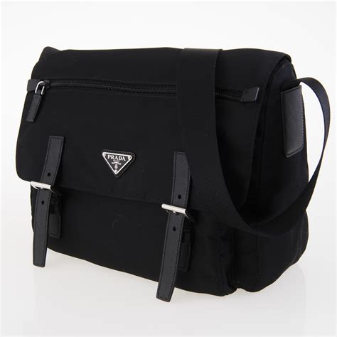 prada black nylon tessuto sports flap messenger bag|prada black nylon crossbody bag.